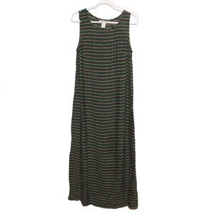 Vintage Maggy London Striped Pattern Sleeveless Maxi Dress Size 10